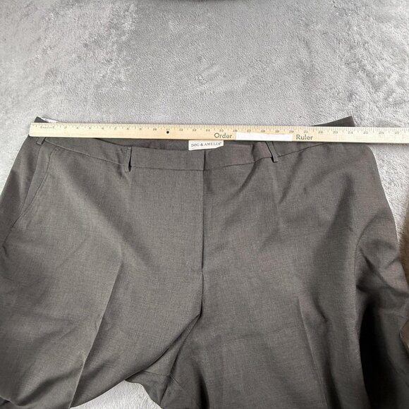 Doc & Amelia Pants Womens 28W Brown Classic Fit Straight Leg Dress Slacks NWT - Picture 5 of 15
